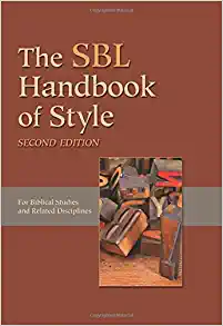 The SBL Handbook of Style 2nd Edition