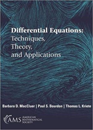 Differential Equations Techniques Theory and Applications