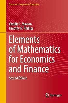 Elements of Mathematics for Economics and Finance 2nd Edition